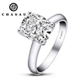 Classic Jewelry Cushion Cut Solitaire Engagement Ring 4CT 925 Sterling Silver Cubic Zirconia CZ Promise Ring for Women