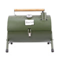 Portable Mini Iron Barrel BBQ Smoker Grill 0.7MM Thermometer Charcoal Barbecue Grill Mini Portable Smoker Grill