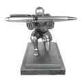 Knight Resin Pen Holder Cool Desk Organizer and Accessory with Stylish Pen for Office or Home Decor Gift Idea
