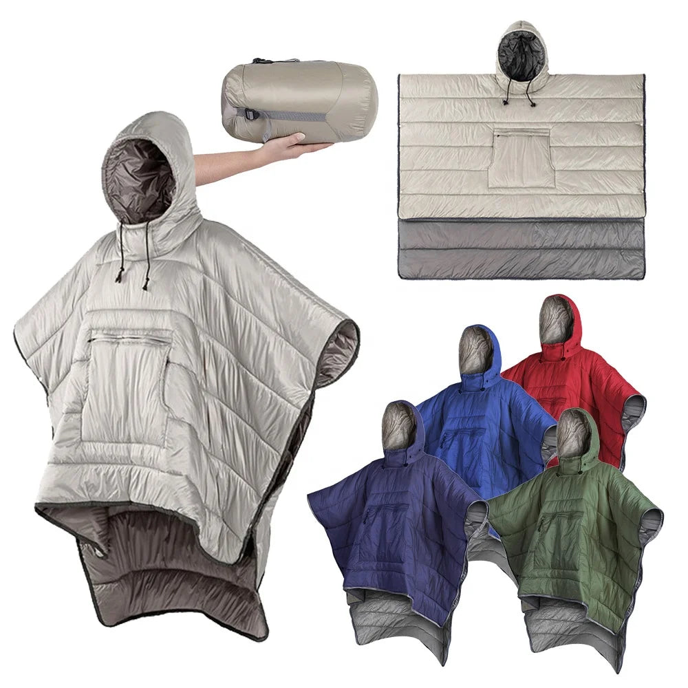 IRONDONKEY Outdoor Adult-shaped Ultra-light Down Cotton Winter Thickening Wearable Cloak Adult Sleeping Bag
