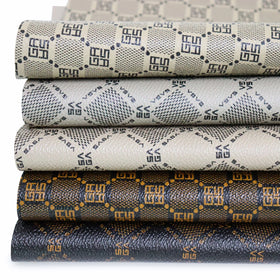 Custom Print Fabric Faux Leather PVC Material Waterproof Synthetic Leather