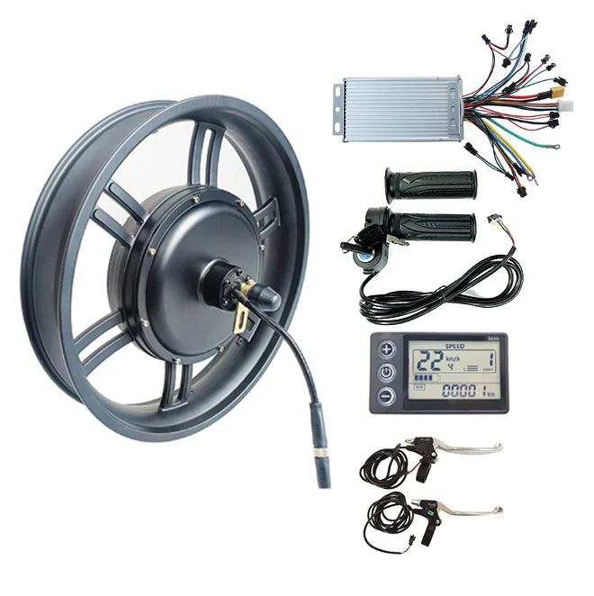 20 20x4.0 20x4 Inch Gearless 48V 1500W Fat Tire Rear Wheel Hub Motor Electric Bicycle E Bike Conversion Kit