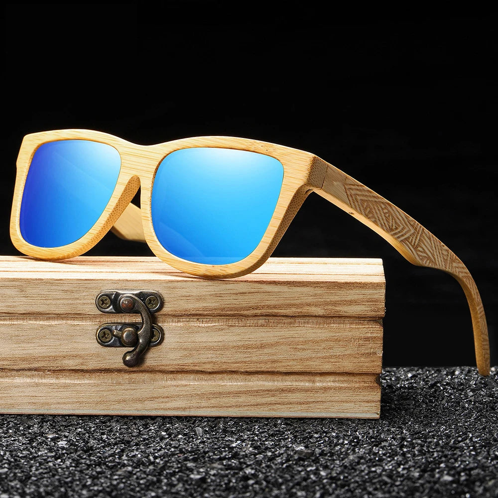 Popular Men and Women Sunglasses Custom Wood Polarized with Bamboo Frame Wooden Frame Glasses for Outdoor Fashion
