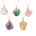 Stone Pendant Charm Necklace Pendants & Charms Raw Ore Amethysts Crystal Stone Hot New Fashion DIY Accessories Necklaces Pendant