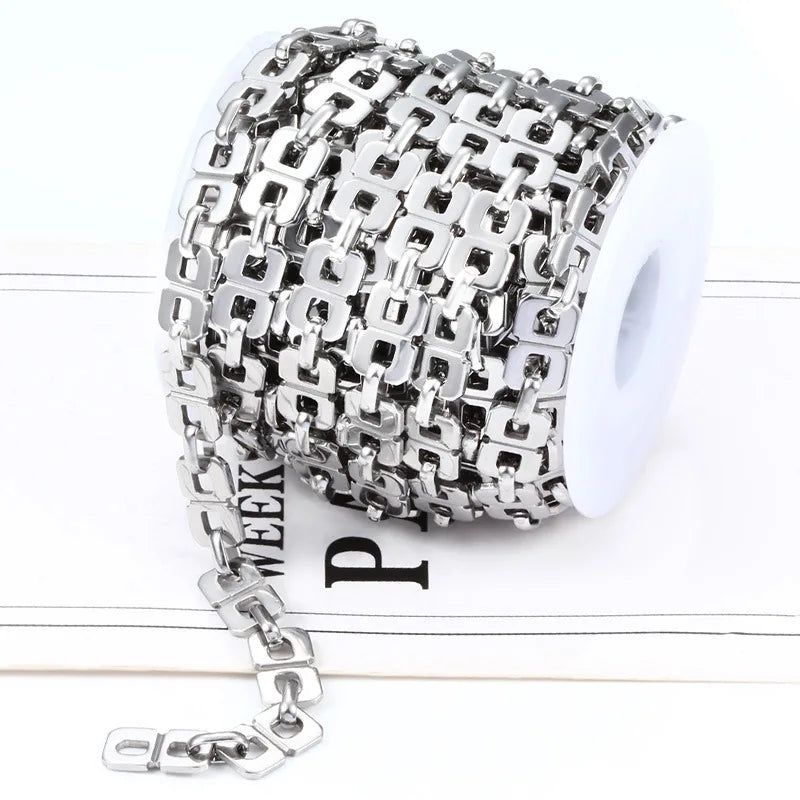 Wholesale 8-Shaped Stainless Steel Necklace Handmade Shiny Fine Chains for Wedding Jewelry Supplies Accessories Roll Jewelry