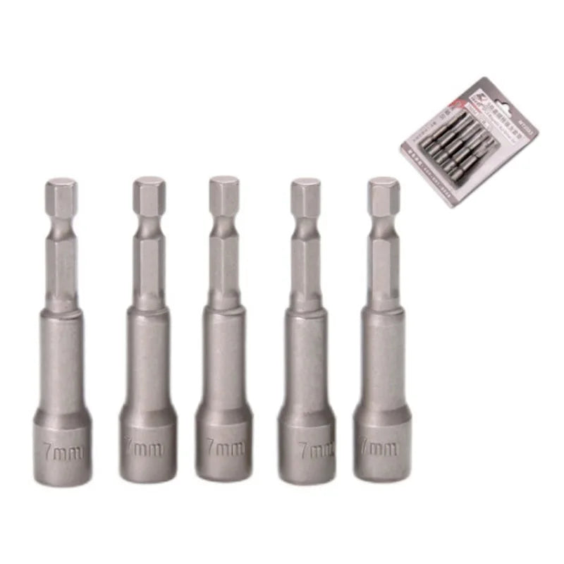 KAFUFWELL WT2552 5pcs Screwdriver &bit Set Including Bits and Nut Setters to Tighten Screws and Nut Impact Bit Set