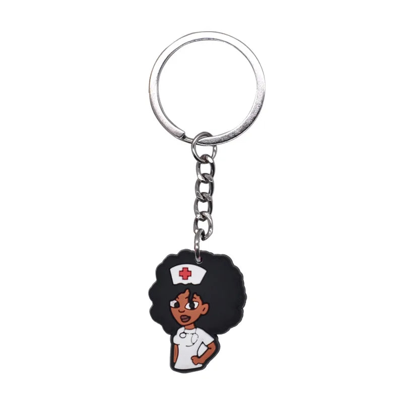 Fast Customization Wholesale Personalized Keychain Custom Rubber Medical Keychain Soft Pvc Cute Nurse Keychain