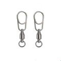 New Stainless Steel Snap Fishhook Lure Swivels Tackle Pike Fishing Accessories Bearing Rolling Swivel Connector Pin