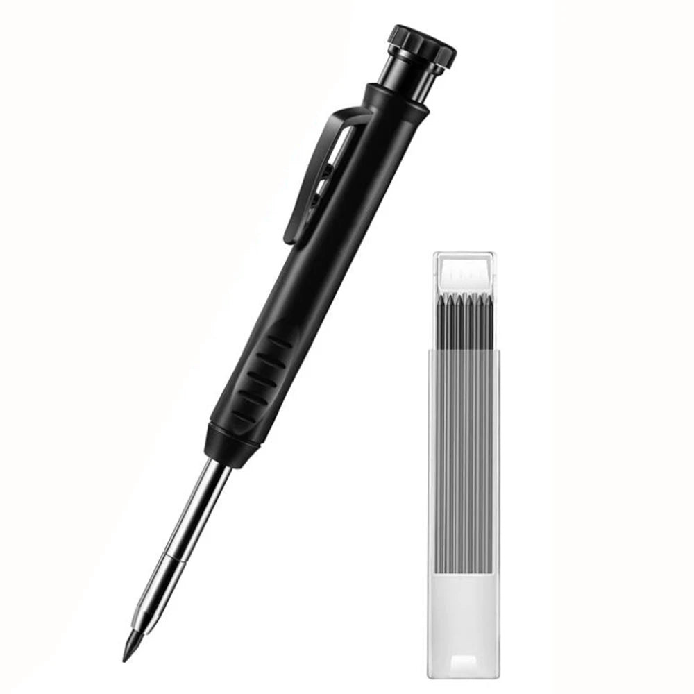 Solid Carpenter Pencil Set with Sharpener of 2.0mm 2.8mm Woodworking Carpenter Mechanical Pencil