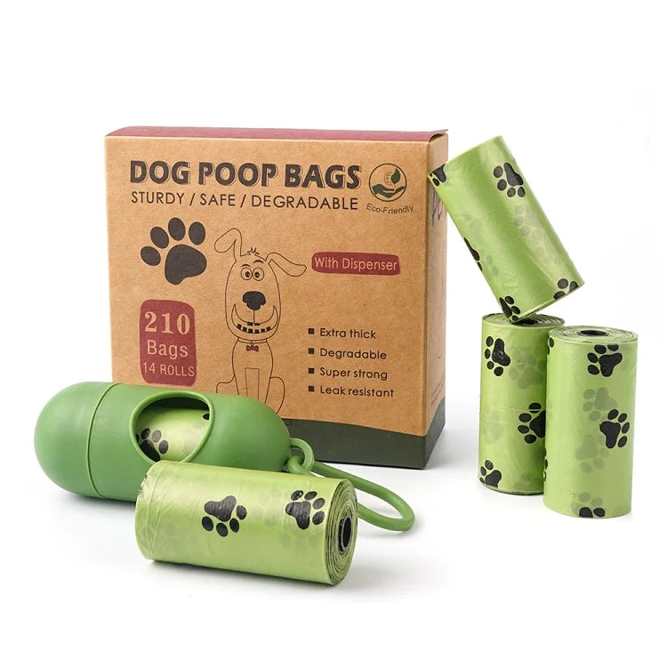 Cheap Wholesale Price Biodegradable Poop Bags Unscented Standard Dog Poop Bags Green With Dispenser for Pet Animals