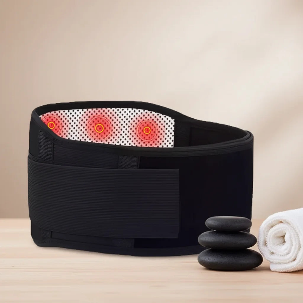 CONRIDA Self-Heating Waist Brace Flexible Tourmaline Lower Back Belt Lumbar Support for Cold Weather Protection for Women Men