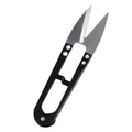 U-shaped Stainless Steel 4" Yarn Cutting Scissors with Multicolor Handle Easy Control Thread Cutter for Fabric & Leather