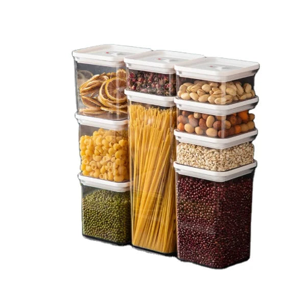 Smart Home Portable Dry Food Container Clear Plastic Lid Sustainable Indoor Kitchen Organizer for Bedroom Storage Plastic Space
