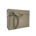 Custom Large Flat Pack Biodegradable Luxury Bedding Rigid Boxes Magnetic Closure Matt Lamination Ribbon Sponge Liner Household