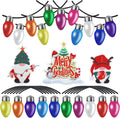 Christmas Reflective Custom Shape Car Magnets Set Includes Xmas Light Bulb Gnome and Animal Style Stickers with Wires for Decor