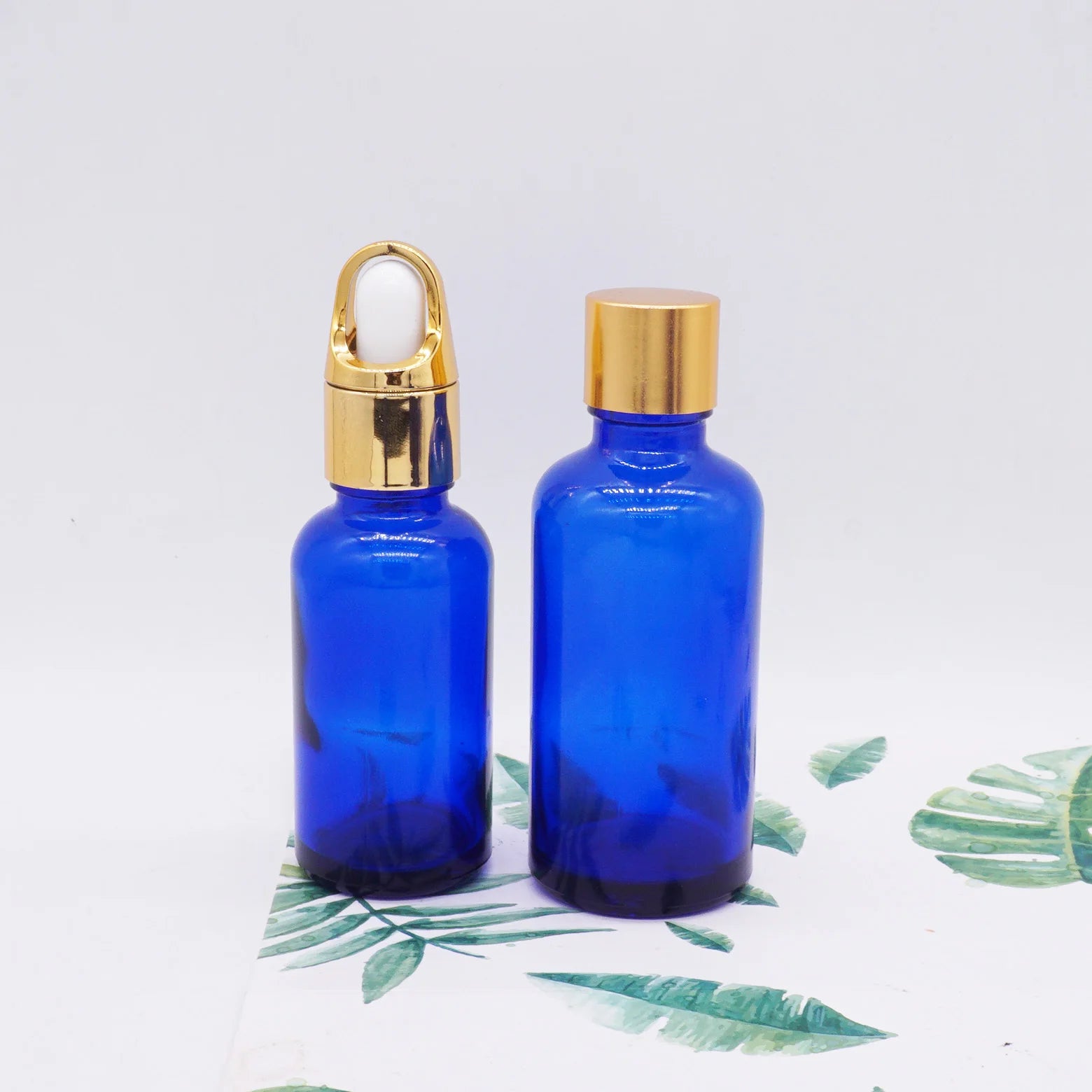 1oz Cobalt Blue 30ml Empty Serum 20 ml Bottles for Skin Care Serum
