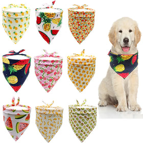 GMTPET OEM 100% Cotton Eco-Friendly Pet Cat Dog Bandage Scarf Bibs Collar Grooming Triangular Scarf