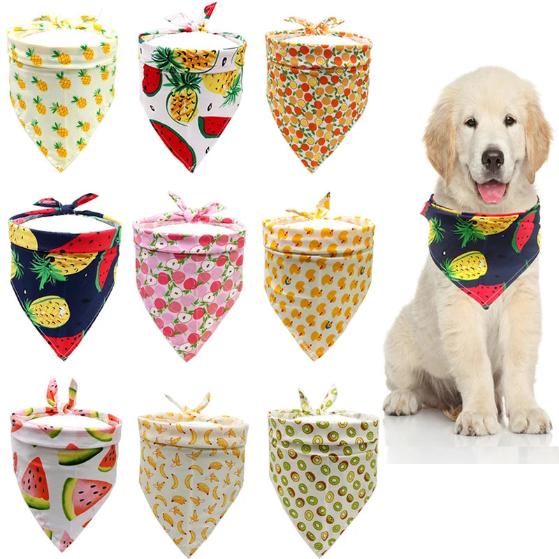 GMTPET OEM 100% Cotton Eco-Friendly Pet Cat Dog Bandage Scarf Bibs Collar Grooming Triangular Scarf