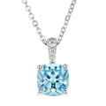 Wholesale 925 Sterling Silver Custom Color Gemstone Necklace for Women Newest Crystal Cubic Zircon Trendy Style