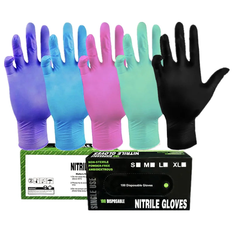 Factory Hair Nail Art Manicure Tattoo Barber Food Safe Kitchen Household Cleaning Beauty Salon Nitrile Glove Disposable Gloves