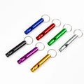 Ultralight Big Aluminium Outdoor Camping Whistle Keychain Safety Emergency Survival Big Whistle Keychain with Length 62.5mm