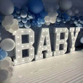 2026 Hot Sale 4ft Giant White Light up Number Baby Font Large 3D Love Letters for Event Decoration Wedding Birthday Party