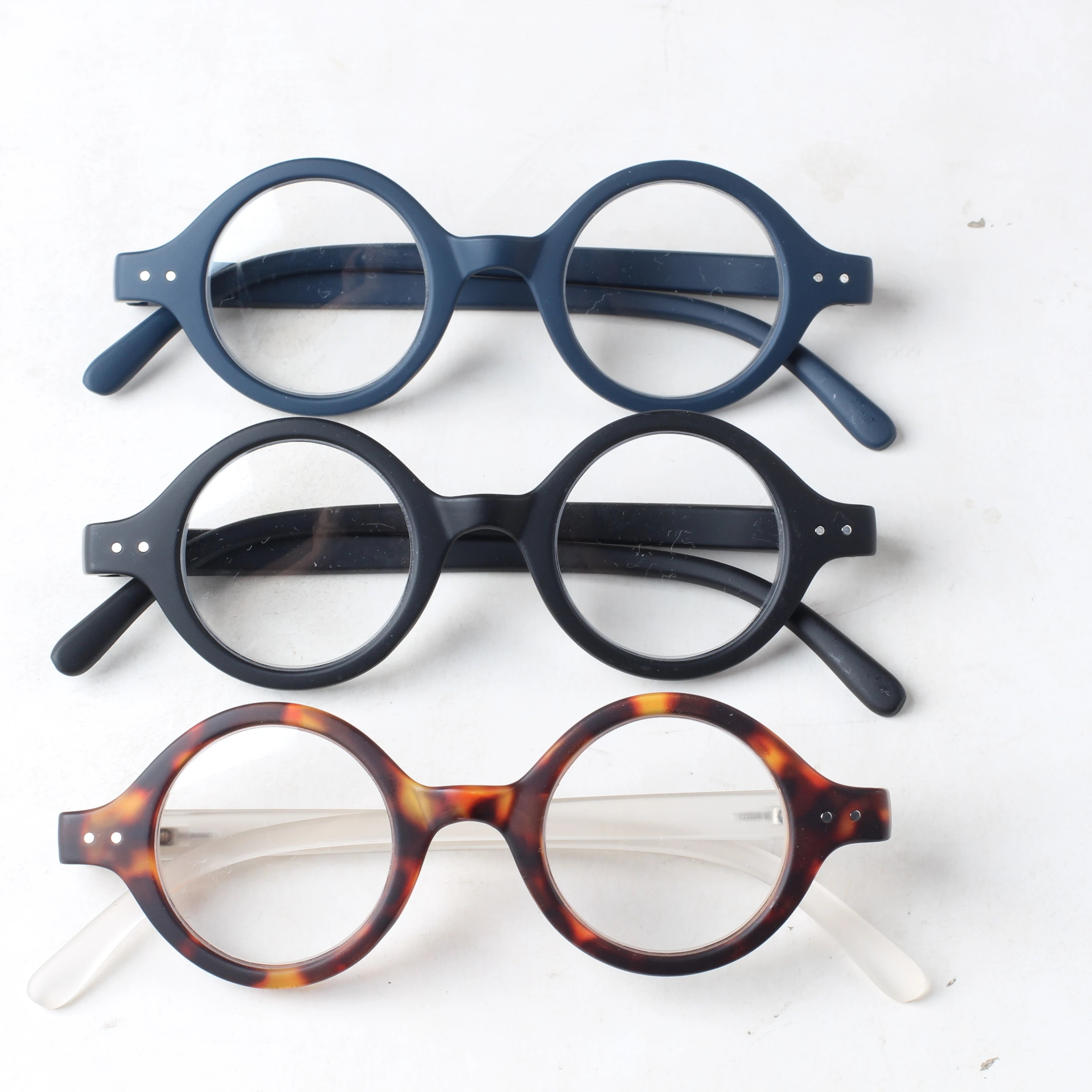 2024 Luxury Unisex Handmade PC Optical Frames Anti Blue Blocking Lens Customized Logo Glasses Classic Style for Men and Women