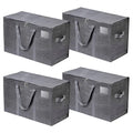 4 Pack Large Capacity Moistureproof Storage Bag Heavy Duty Extra Moving Bag Tote Clothes Organizer for Quilt Clothing
