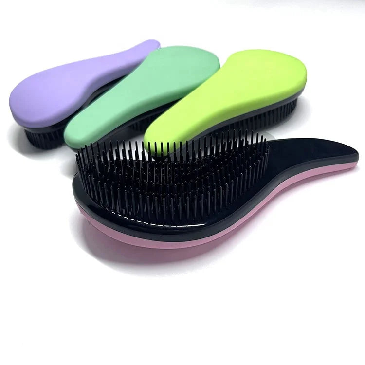 Wholesale Manufacture Massage Plastic Scalp Comb Hair Brush Detangling Anti tangle Detangler Hairbrush