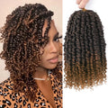 14" Premade Water Wave for Passion Twist Ombre Blond Short Bulk Hair Pre Twist Passion Twist Crochet