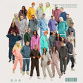 Mens Fashion Causal Hoodie Wholesale Hooded American Solid Color Hoodie 345g Couples 36 Colors Plus Fleece Hoodie