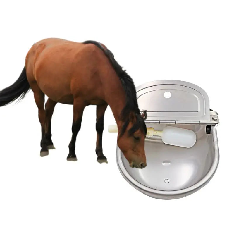 High Quality Stainless Steel Eco-Friendly Rounded Manual Waterproof Solid Pattern Water Trough for Dogs by Enjoy Life