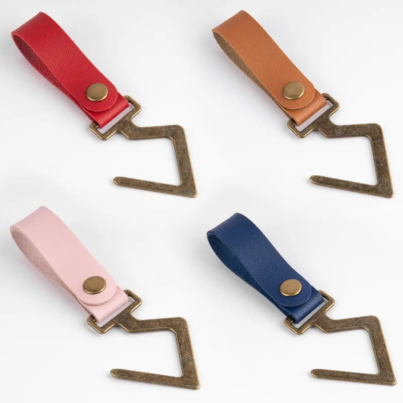 Pu Leather Hooks Outdoor Camping Buckle Field Metal Buckle S-Shaped Key Hook