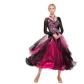 B-16247 Women Ballroom Dance Dress Long Sleeve Modern Dance Dress Waltz National Standard Dance Clothes Competition Dress