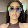 Square Large Frame butterfly Sunglasses Hollow Out United States Sunglasses Fashion Ladies Sunshade Sunglasses