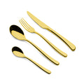 Modern Luxury Heavy Stainless Steel Full Shiny PVD Gold Finish Eco-Friendly Stocked Flatware Set Bulk Cutlery Spoon Fork
