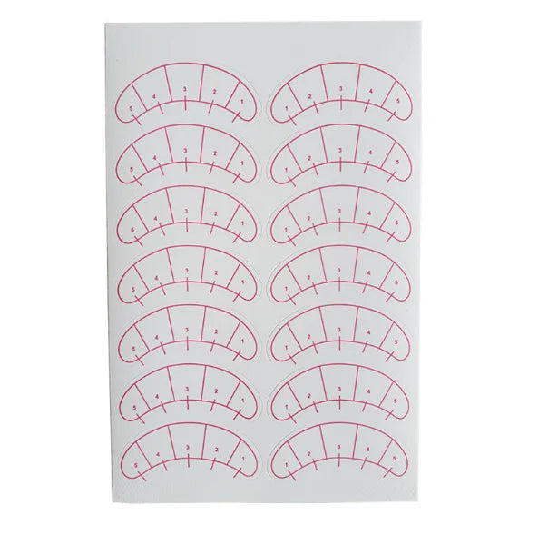 Custom Packaging Disposable Eyelash Mapping Stickers Guide Maps for Salon Use