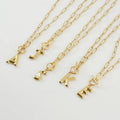 Factory Personalized Dainty Ot Clasp 26 Capital Alphabet Letter Name Charm 18K Gold Plated Long Paperclip Chain Necklace