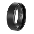 POYA 8mm Tungsten Ring Men Raised Edges 18K Gold Plated Trendy Silver Rose Gold Blue Black Wedding Engagement Band Parties Gifts