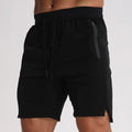 Mens Gym Shorts Custom Logo Solid Color Drawstring Shorts Workout Clothing Quick Dry Mens Running Shorts