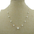 925 Silver Pearl Classic Necklace for Girls or Women 7-10 mm  Real Freshwater Nature Pearl Necklace Designs