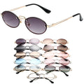 Fashion Newest Oval Sunglasses Women Metal Frame Sun Glasses Personality Eyewear Lady Eyeglasses Oculos De Sol UV400