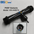 1/2 in PVDF Venturi Injector Mixing Liquid Garden Irrigation Connector with Valve Ozone Proof DGOzone Black KH-A48275