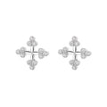 Yaeno Factory Wholesale Fine Jewelry Sterling Silver 925 Stud Earring for Women Minimalist Flower Stud Earrings Jewelry for Girl