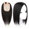 12inch Women's Wig Clip in Hair Piece Women Real Human Hair Cover Wigs Hand Made Breathable Hair Topper