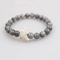 G2640 Wholesale Pulseras De Piedras Naturales Volcanic Stone Beads Dolphin Charm Bracelet Fashion Jewelry Bracelets & Bangles