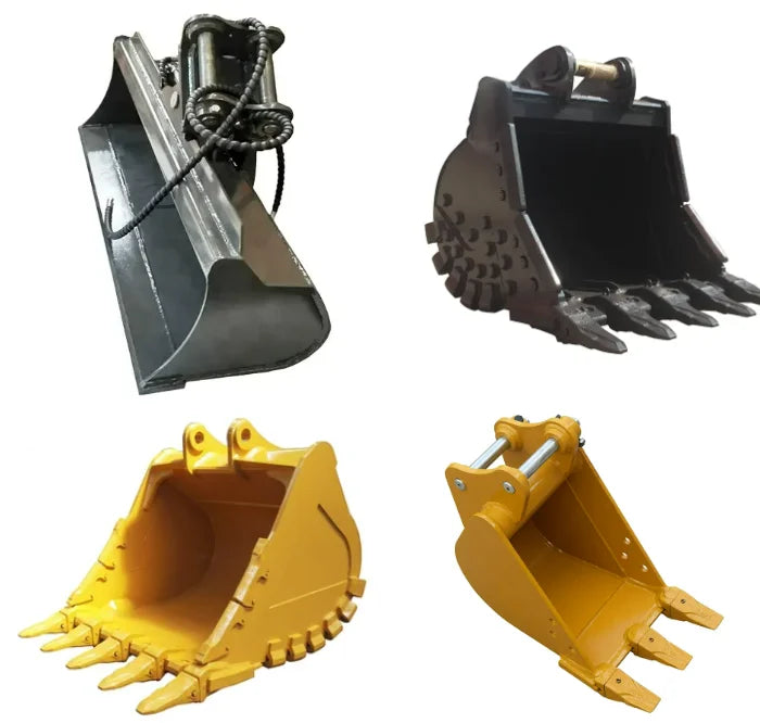 China Factory Construction Machinery Parts Spare Parts Excavator Bucket Mini Concrete Mixer 0.11m3 Bucket Teeth Excavator Rake