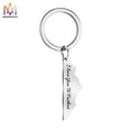 Custom Laser Engraving Love You Dad Mountain Shape Stainless Steel Key Chain Unique Gifts for Dad Father's Day Presents
