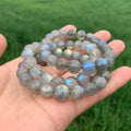 Natural Blue Flash Labradorite Crystal Bracelet Round Loose Beads for Wedding Favors Guest Gifts