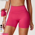 YISHENHON Womens Tight Yoga Shorts Fitness Shorts Womens Custom Logo Yoga Clothes High Stretch High Waist Peach Hip Running